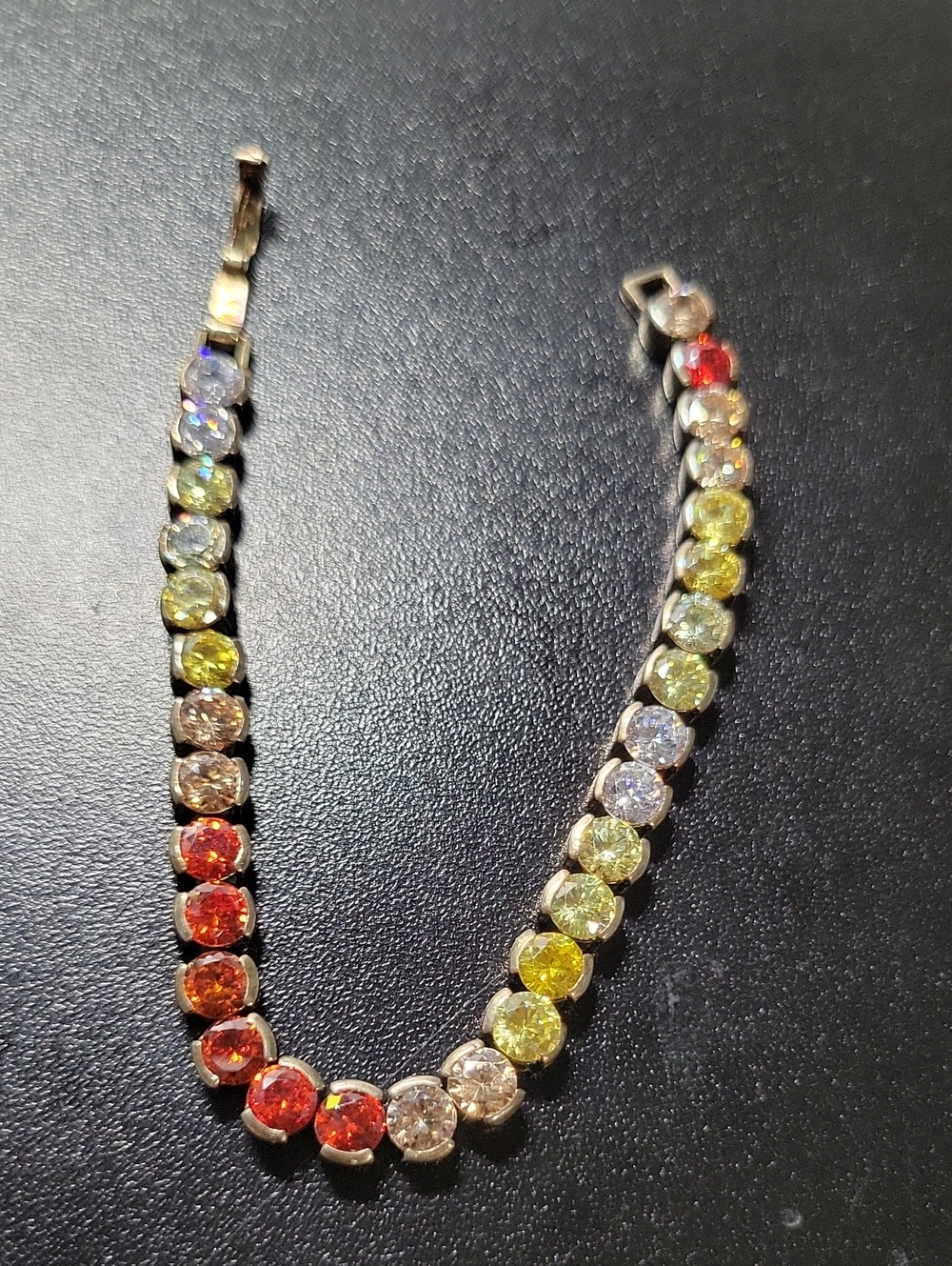 925 Multicolor CZ Tennis Bracelet - Women Jewelry